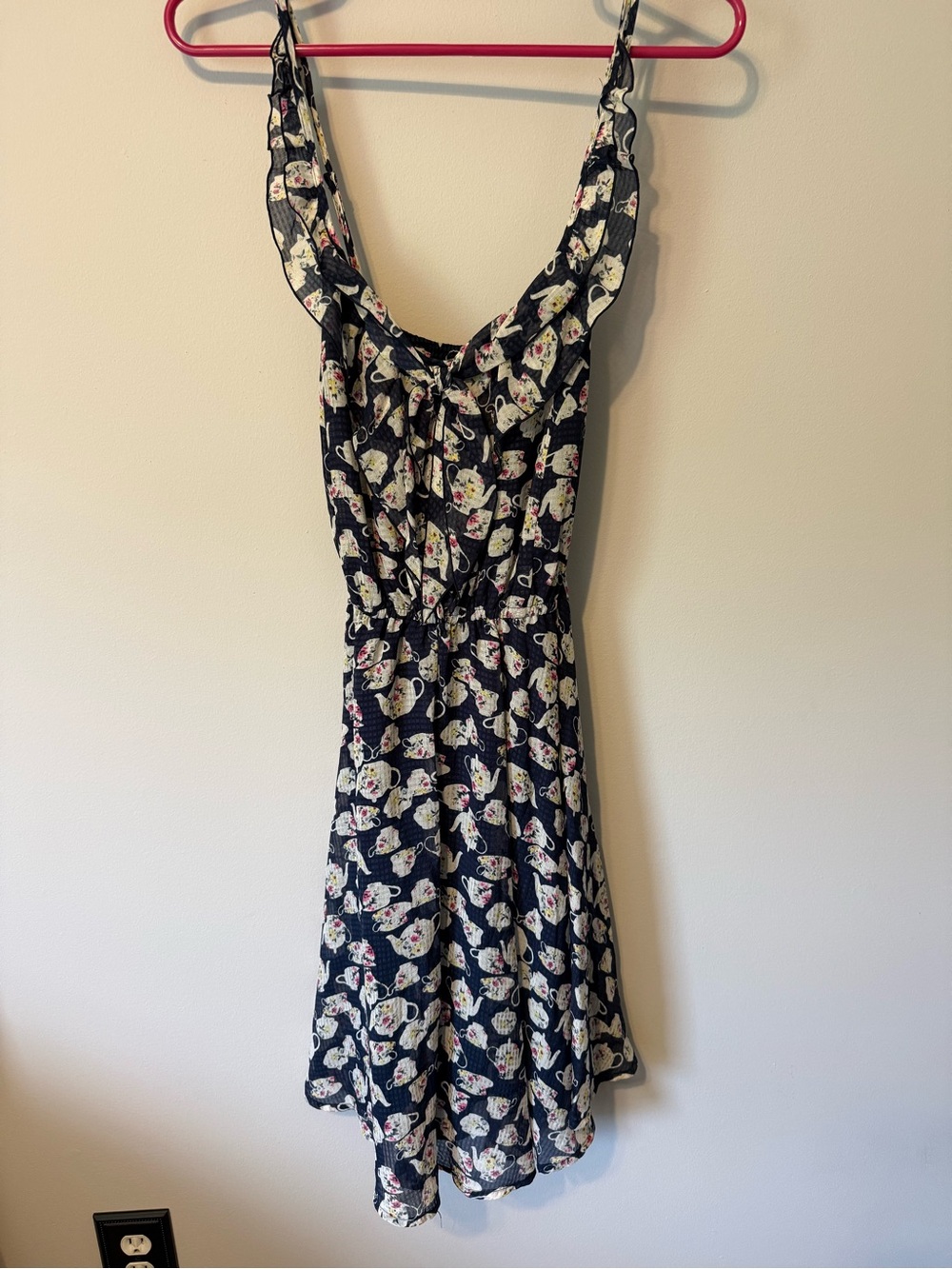 Disney by Lauren Conrad Navy Teapot Spaghetti Strap Dress